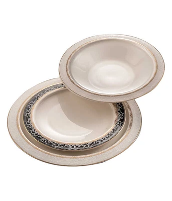 סט צלחות 18 חל' פורצלן NEW BONE CHINA